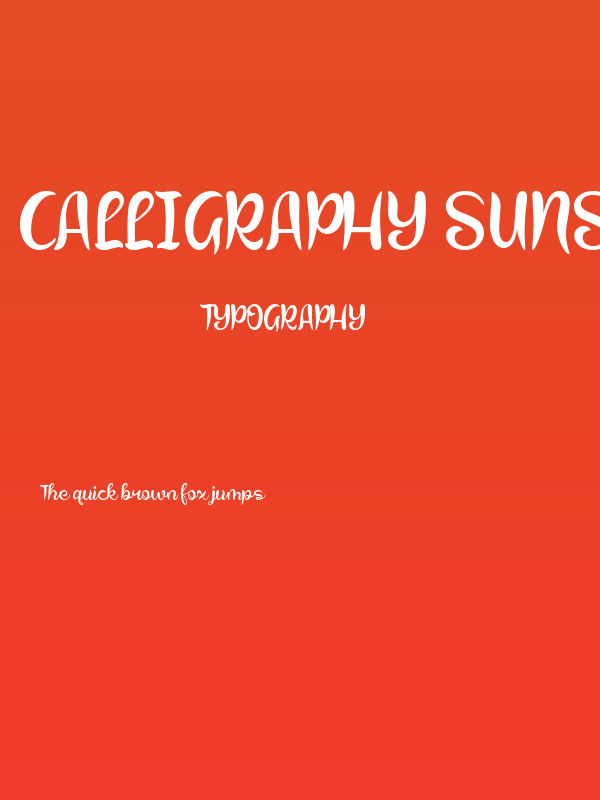 Calligraphy Sunshine Poster