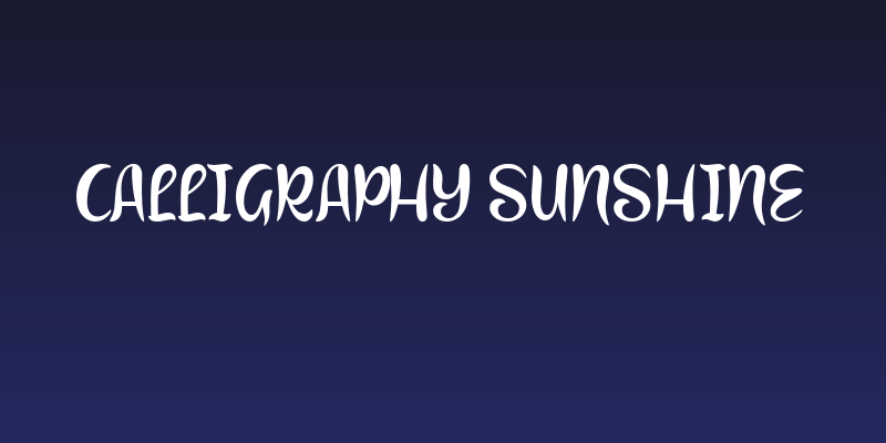Calligraphy Sunshine Social Header