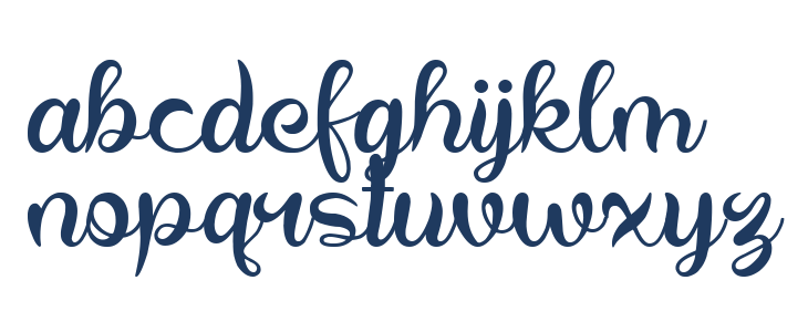 Calligraphy Sunshine Lowercase