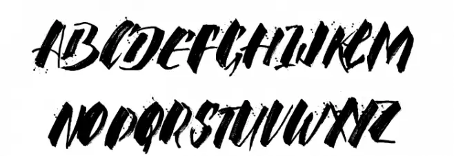 Calligraphy wet Шрифта ВЕРХНИЙ
