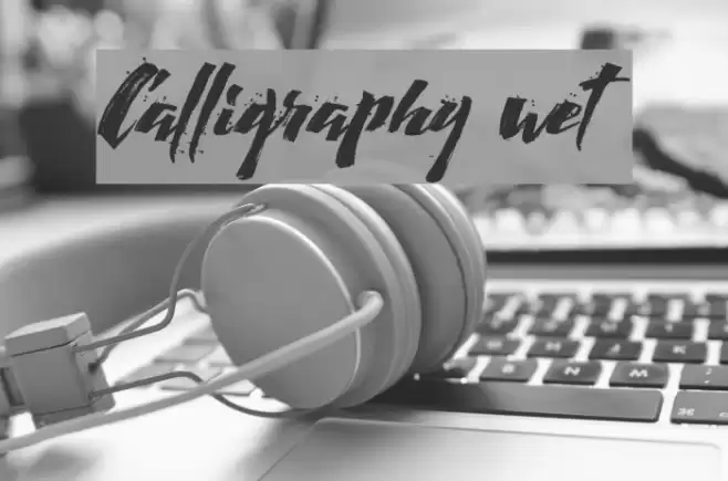 Calligraphy wet Font examples