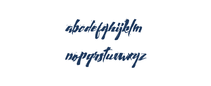 Calligraphy wet Lowercase