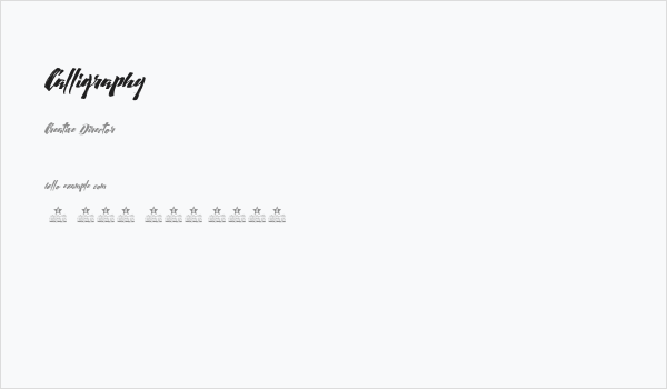 Calligraphy Business Card