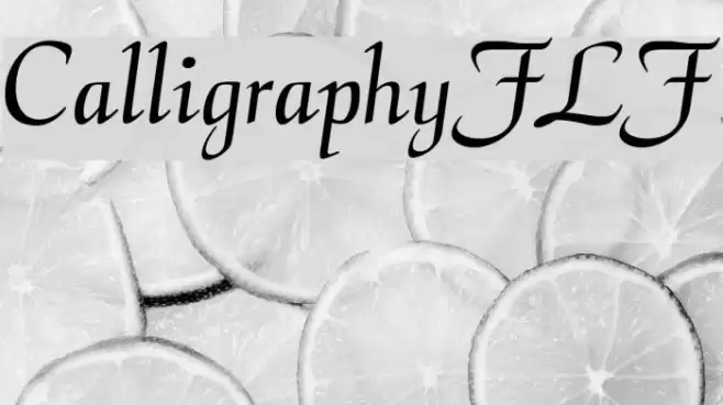 CalligraphyFLF Caratteri examples