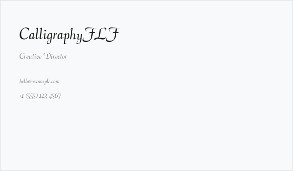 CalligraphyFLF Business Card