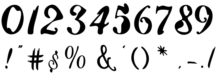 CalligraphyStye Font OTHER CHARS
