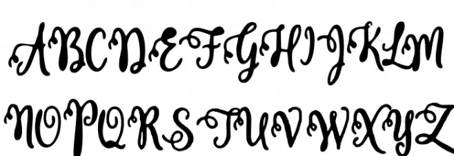 CalligraphyStye フォント 大文字