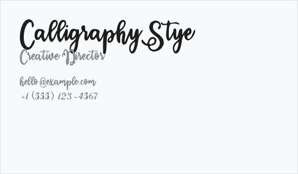 CalligraphyStye Business Card