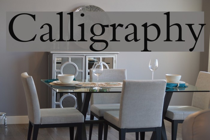 Calligraphy Font examples