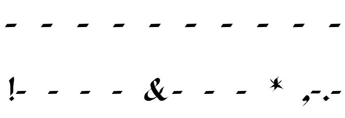 Calligula Font OTHER CHARS