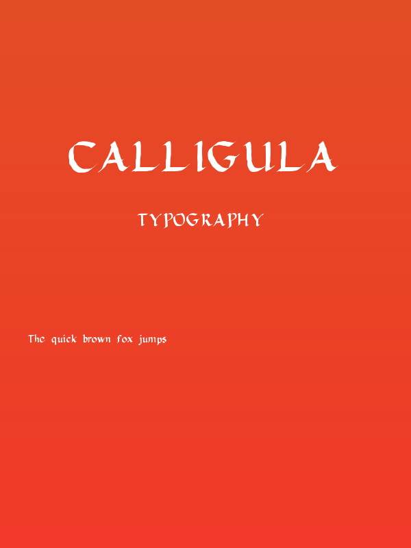 Calligula Poster