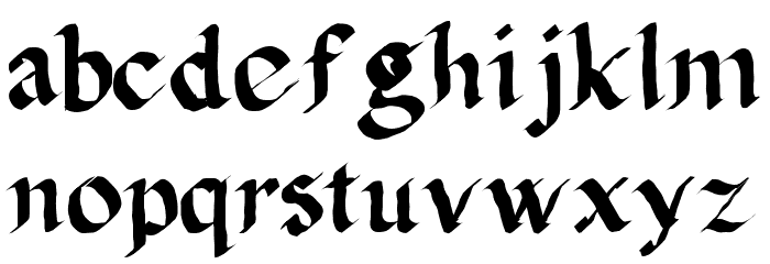 Calligula Font LOWERCASE