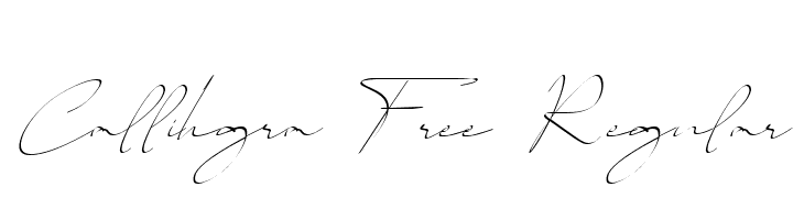 Callihgra Free Regular  नि: शुल्क फ़ॉन्ट्स डाउनलोड