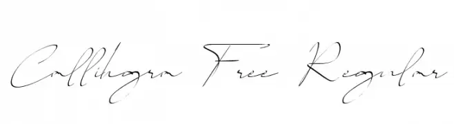 Callihgra Free Regular  免费字体下载