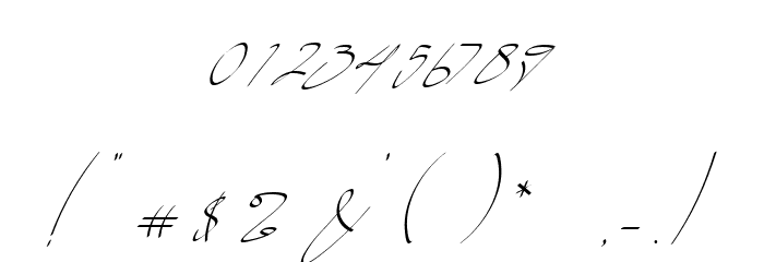 Callihgra Free Regular Font OTHER CHARS