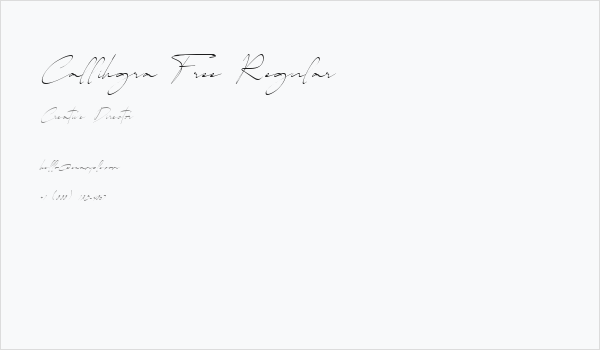Callihgra Free Regular Business Card