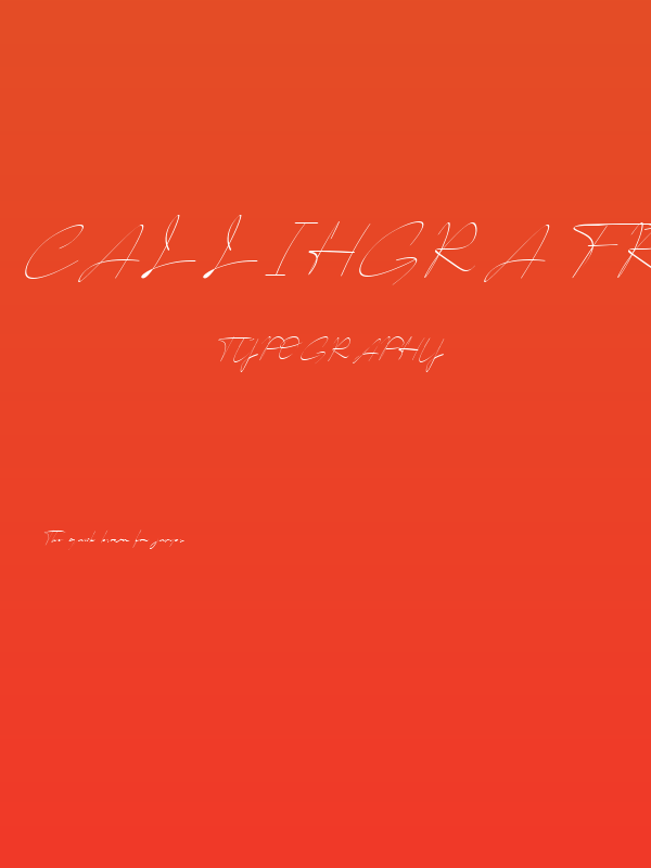 Callihgra Free Regular Poster