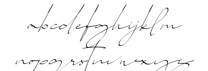 Callihgra Free Regular Font LOWERCASE