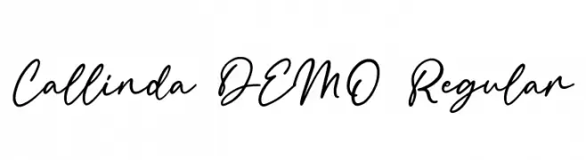 Callinda DEMO Regular  font caratteri gratis