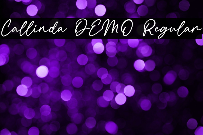 Callinda DEMO Regular Example 1