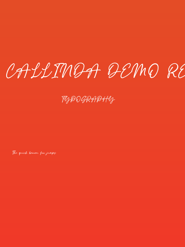 Callinda DEMO Regular Poster