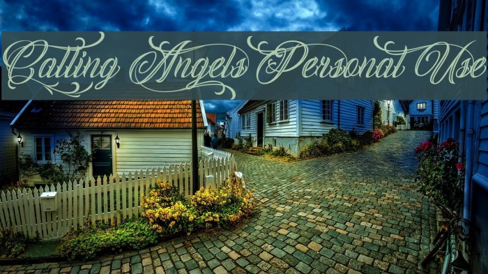 Calling Angels Personal Use Font examples