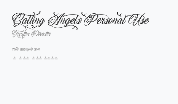 Calling Angels Personal Use Business Card