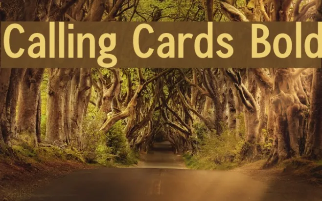 Calling Cards Bold Example 1