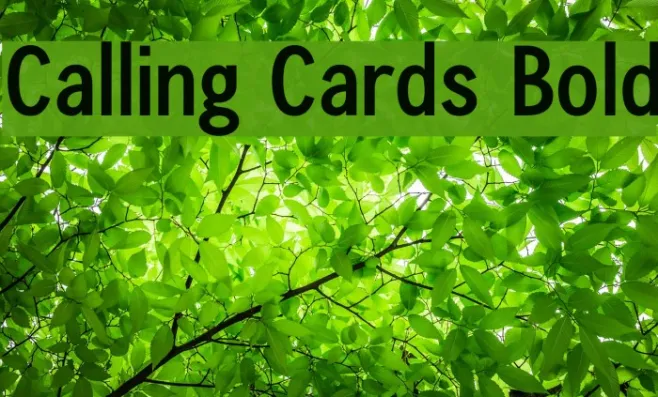 Calling Cards Bold Example 2