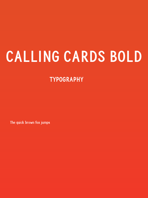 Calling Cards Bold Poster
