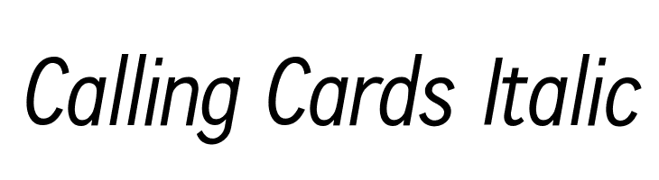 Calling Cards Italic  font caratteri gratis