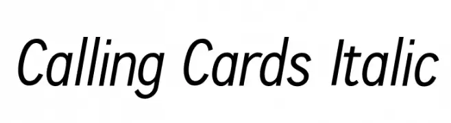 Calling Cards Italic 