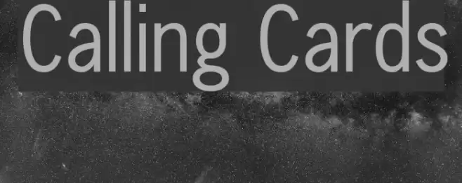 Calling Cards Font examples