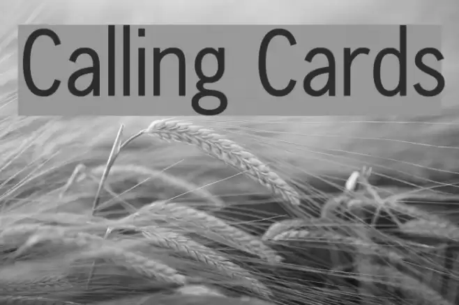 Calling Cards Font examples
