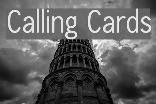 Calling Cards Font examples