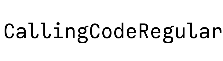 Calling Code Regular Font