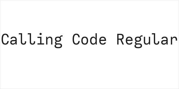 Calling Code Regular Logo