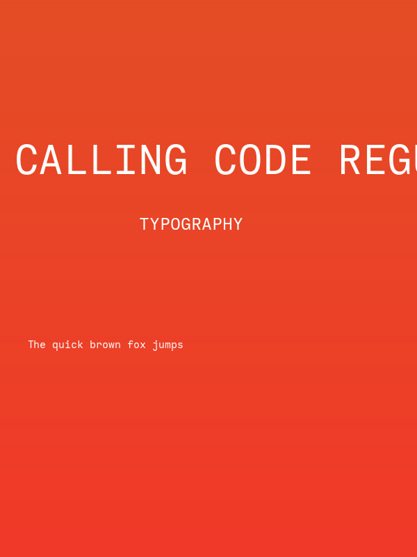 Calling Code Regular Poster