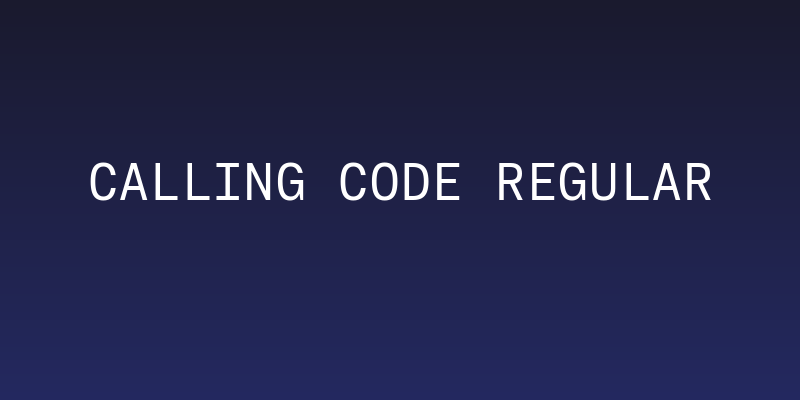 Calling Code Regular Social Header