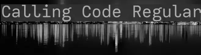 Calling Code Regular Font examples