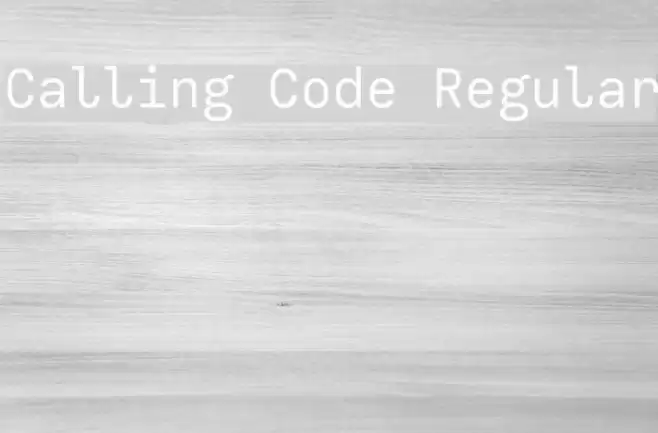 Calling Code Regular Font examples