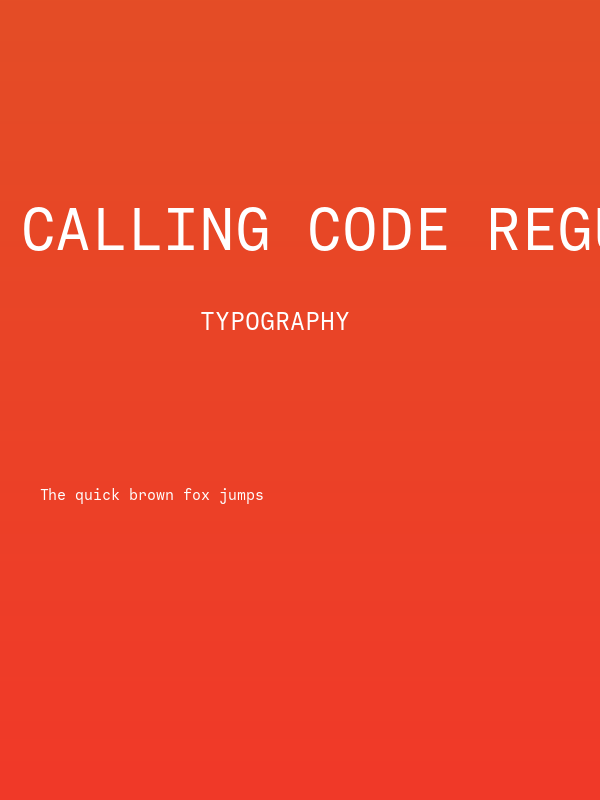 Calling Code Regular Poster