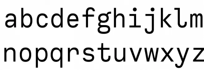 Calling Code Regular Caratteri MINUSCOLO