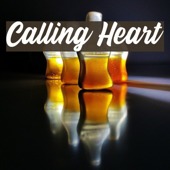 Calling Heart Font examples