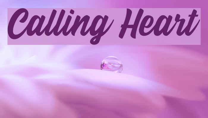 Calling Heart Font examples