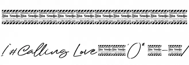 Calling Loves Script Font OTHER CHARS
