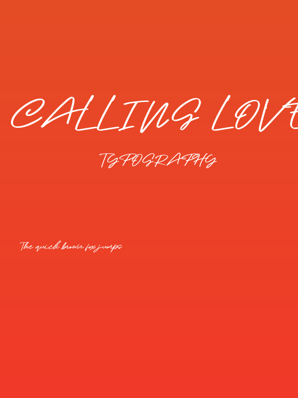 Calling Loves Script Poster