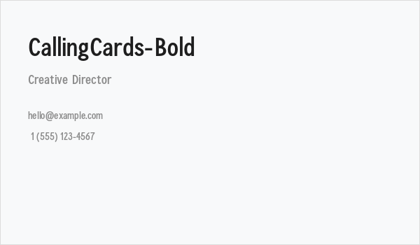 CallingCards-Bold Business Card