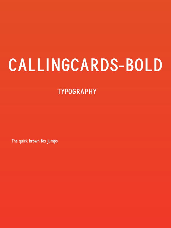 CallingCards-Bold Poster