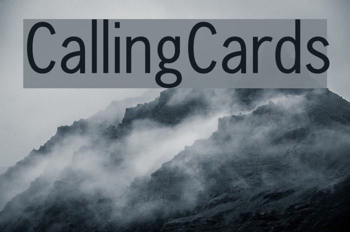 CallingCards Font examples